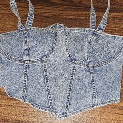Denim Halter Top