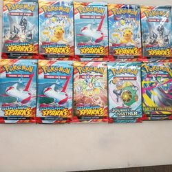 Lot of 10 Pokemon packs