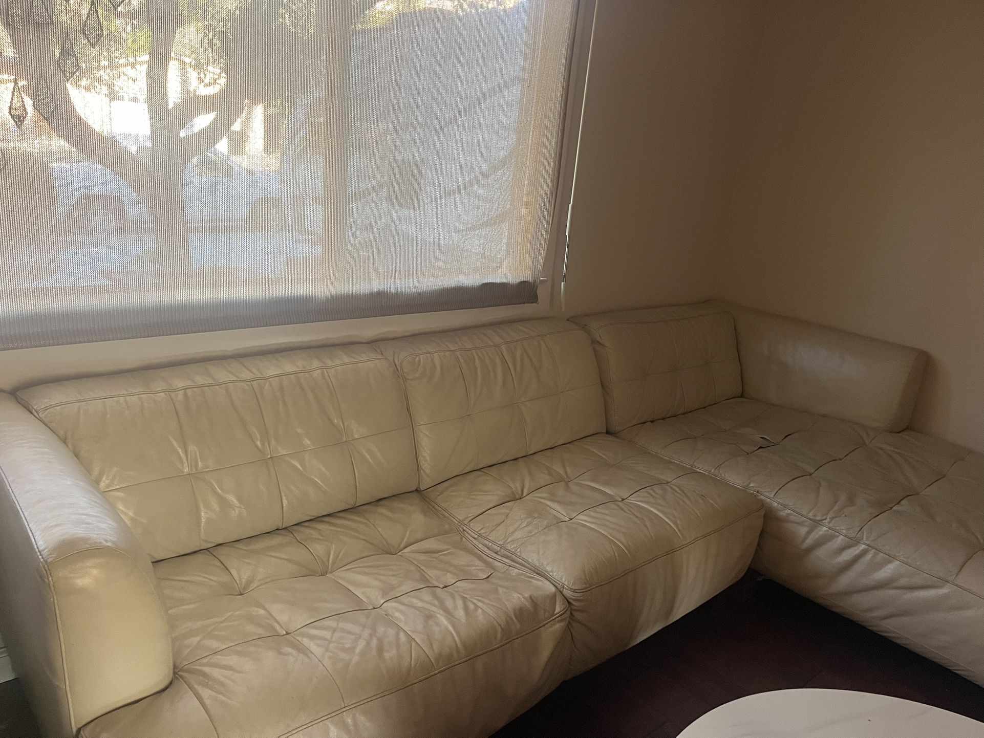 Free White Leather Macys Sectional