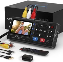 Portta VHS to Digital Converter, Video to Digital Recorder with Remote, Compatible with VHS, VCR, DVR, DVD, Hi8, Mini DV, Gaming Consoles (VC