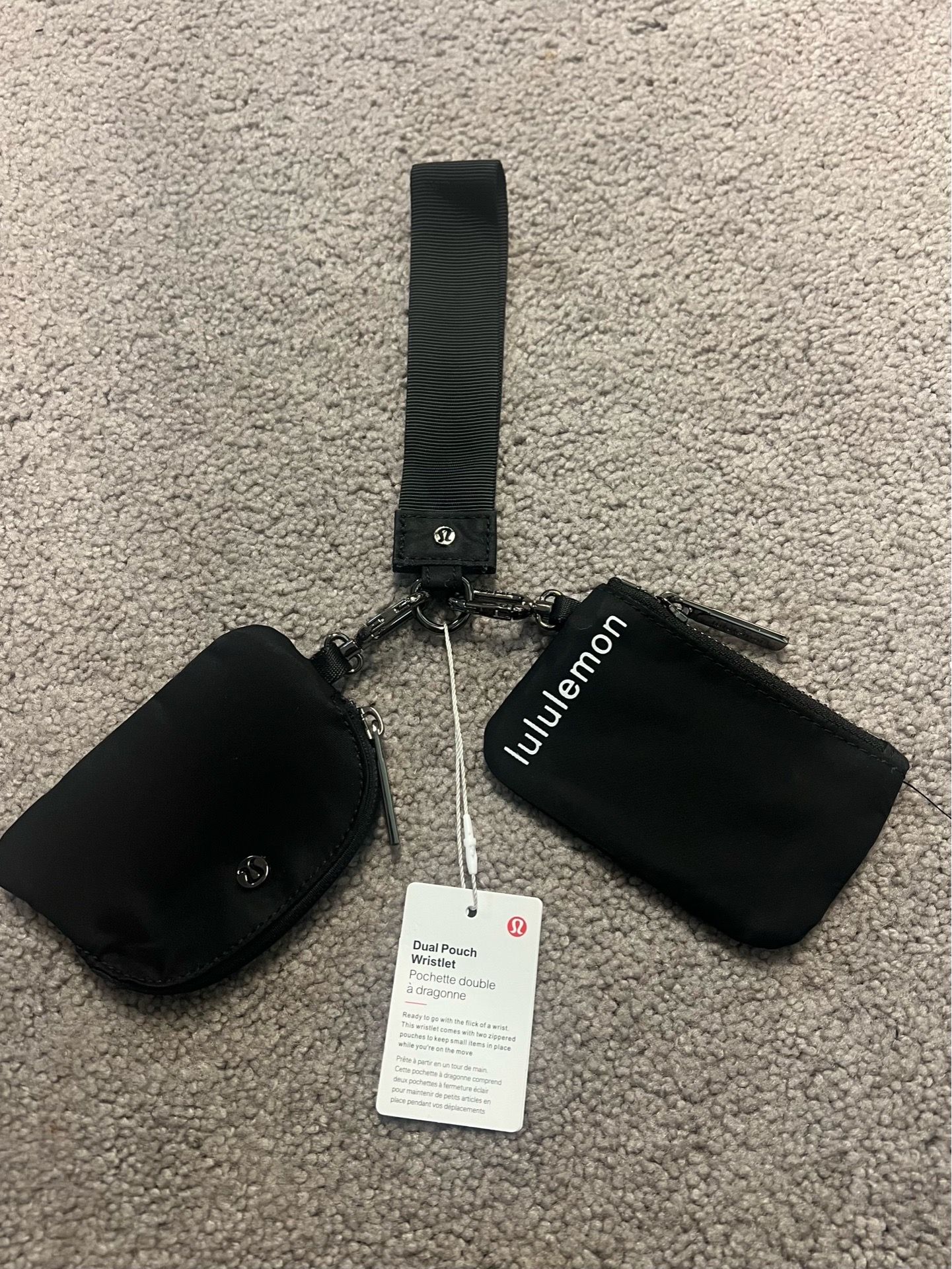 New lululemon dual pouch wristlet wallet coin purse