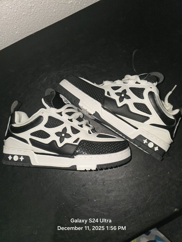 Louis Vuitton Black & White LV Trainer Style Sneaker