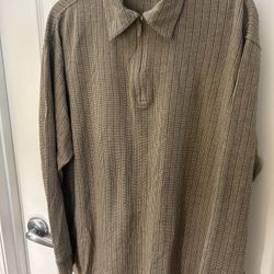 BOSS long-sleeve quarter-zip polo shirt.