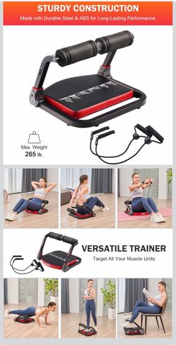 Ab Machine with Resistance Bands for Home Gym