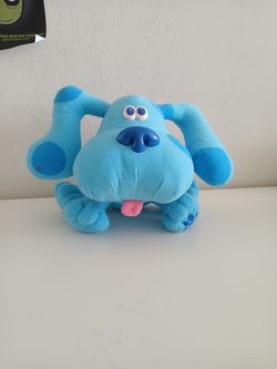 Vintage Tyco Blues Clues Blue Puppy Dog Plush 7” Posable 1997 Viacom Toy Dog