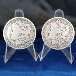 1889-O/1890-O MORGAN SILVER DOLLARS 