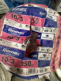 New romex wire 10/3
