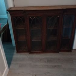 Antique China Cabinet Top  Only  Must Sell 