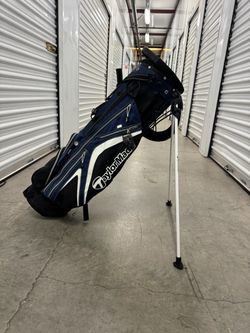TaylorMade Micro Lite 3.0 Standing Golf Bag 3-way Black/Blue Shoulder Strap