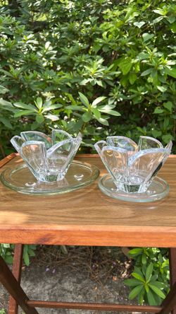 Pair Lotus Petal Candy/Candle Vase