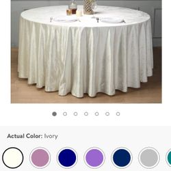 PREMIUM VELEVET 120" ROUND TABLE CLOTH SOFT & STEAMLESS 