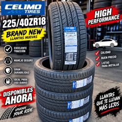 225/40/18 all 4 installation and balance 100% new tires