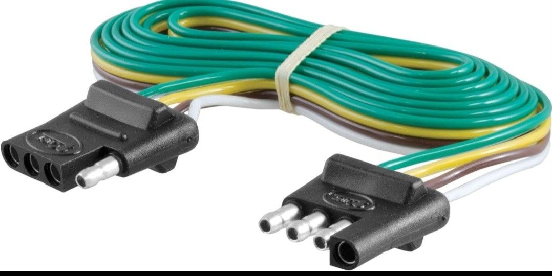 CURT 58050 4-Way Flat Connector Plug & Socket with 72" Wires