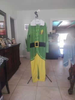 NWT Buddy's the ELF  1 Piece Pajamas PJS Sleeper Costume Adults Size XL Zipper