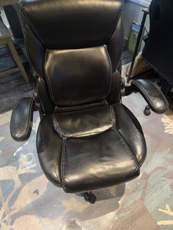 Serta Black Leather Manager Chair