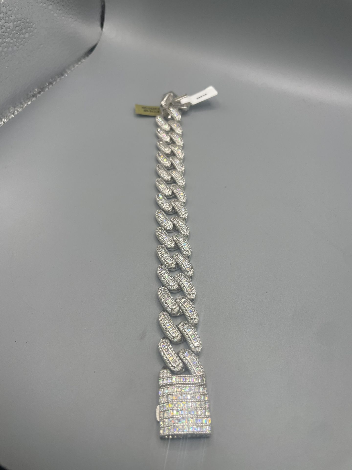 925 Silver Moissanite Men’s Bracelet