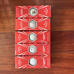 5 sleeves of callaway chrome soft golf balls