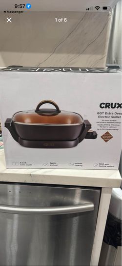 Crux 6QT Extra Deep Electric Skillet