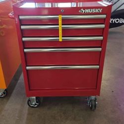 Husky 5-Drawer Red Rolling Tool Cabinet
