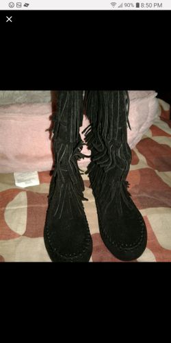 Girls Fringe Boots