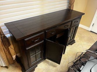 Dining buffet, table and chairs