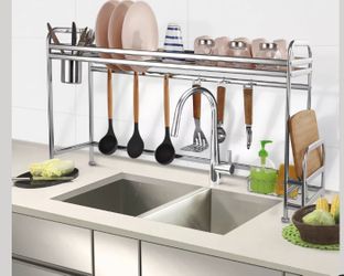 Over Sink Dish Drying Rack Drainer Stainless Steel Kitchen Cutlery Holder Shelf FREE SHIPPING VIA FED EX 3-5 BUSINESSES DAYS