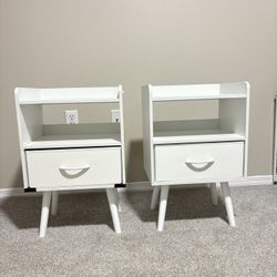 2 White Nightstands 
