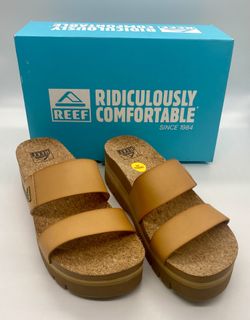 REEF Cushion Vista Higher Platform Sandals - Women's 9.5 - Natural - Box
