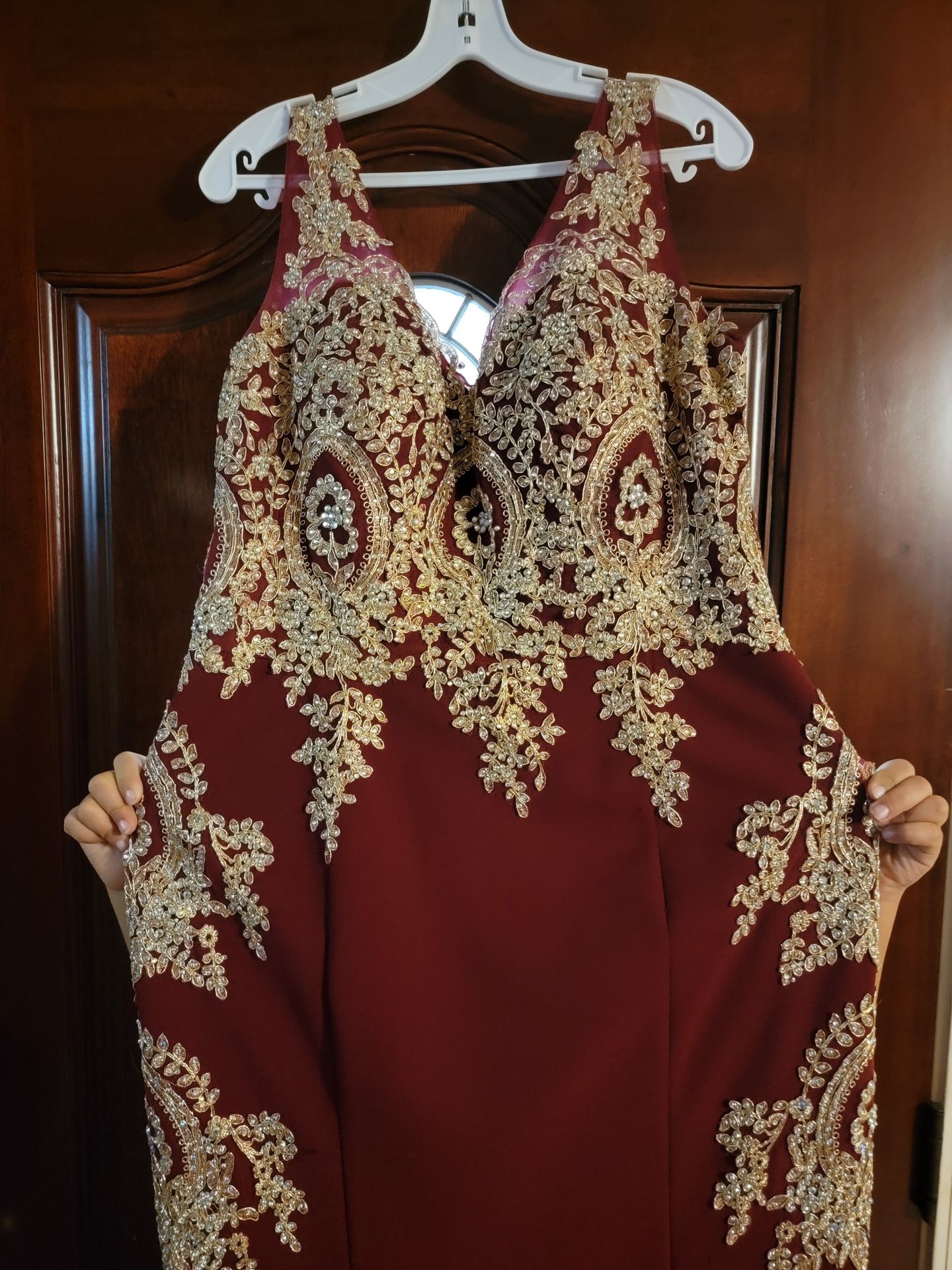 Vestido Para Fiesta En Excelentes Condiciones Color Vino (burgundy)