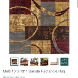 Unique Loom Brand New 10’ X 13’ Area Rug Coffee Shop 1771A