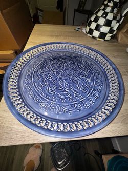blue and white decor