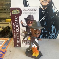 NECA Freddy vs. Jason Head Knocker bobblehead figure featuring Freddy Krueger