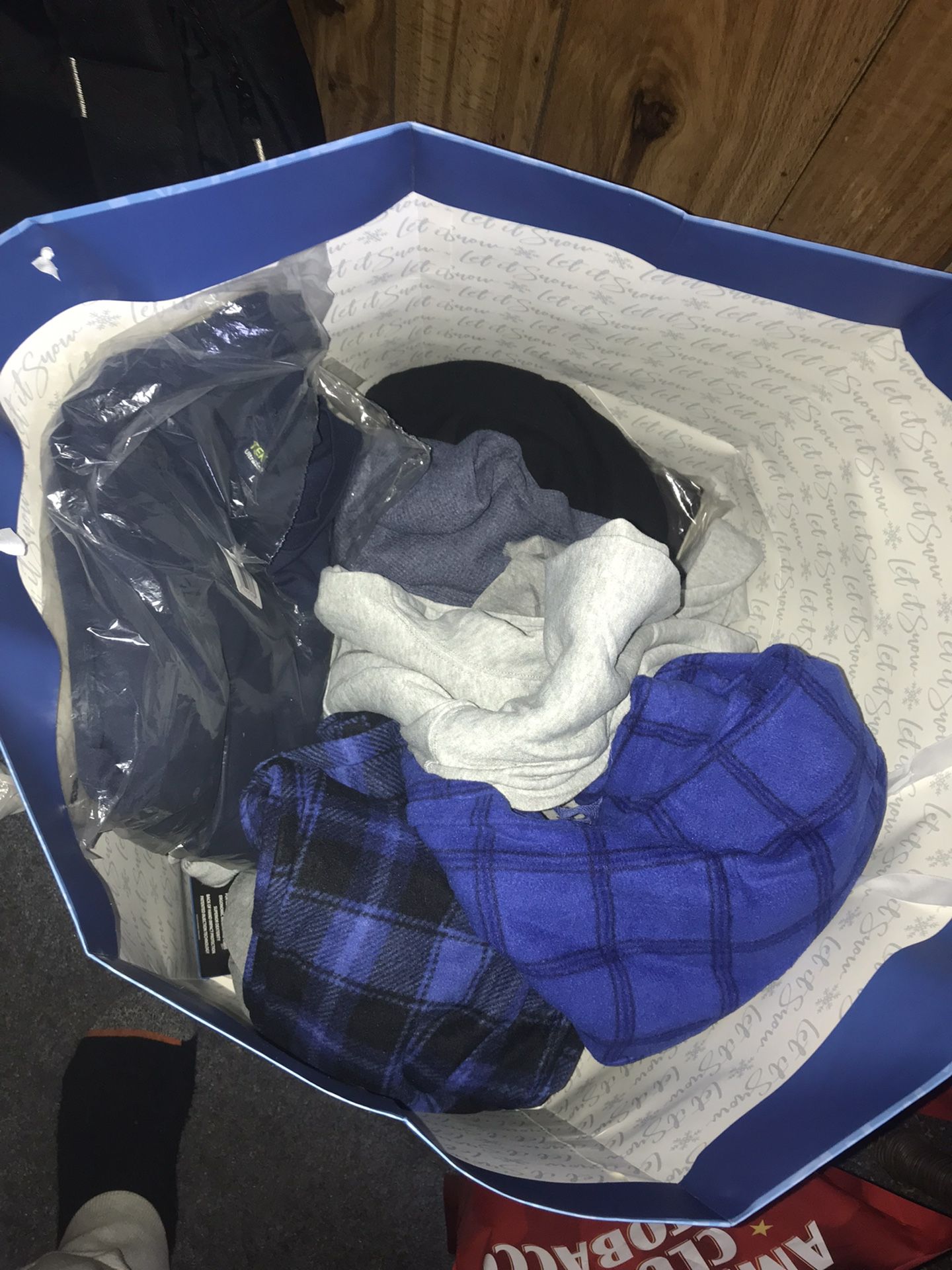 All Brand New Cloths 3 Hoodies 3 Pairs Of Sweat Pants2 Beaniespair Of Gloves 12 Pack Of Socks2 Pairs Of Shorts