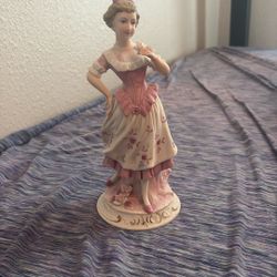 Lefton China Figurine KW1629 – Vintage Pink Victorian Lady
