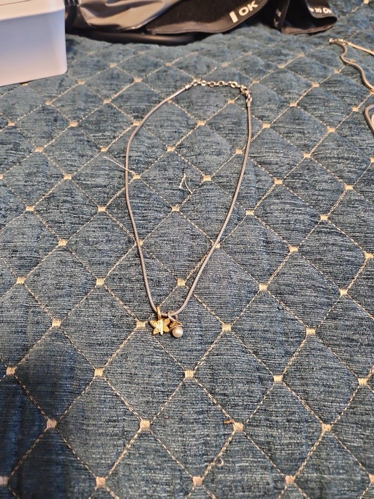 A rarely used silver necklace