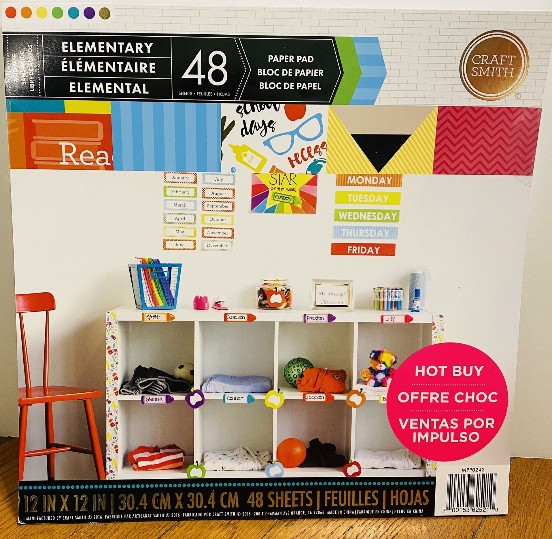 Craft Smith Scrapbook Paper - Elementary Theme