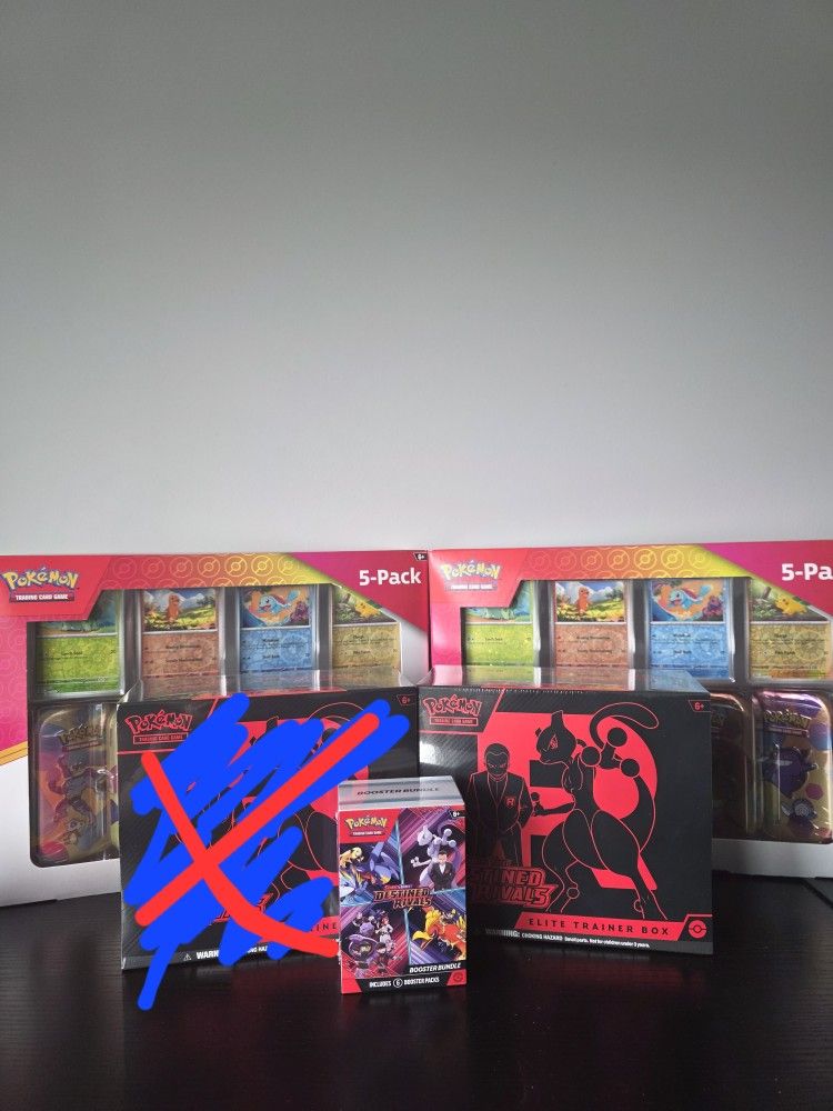 Pokemon 151 Tins/ Destined Rivals For Sell Or Trade