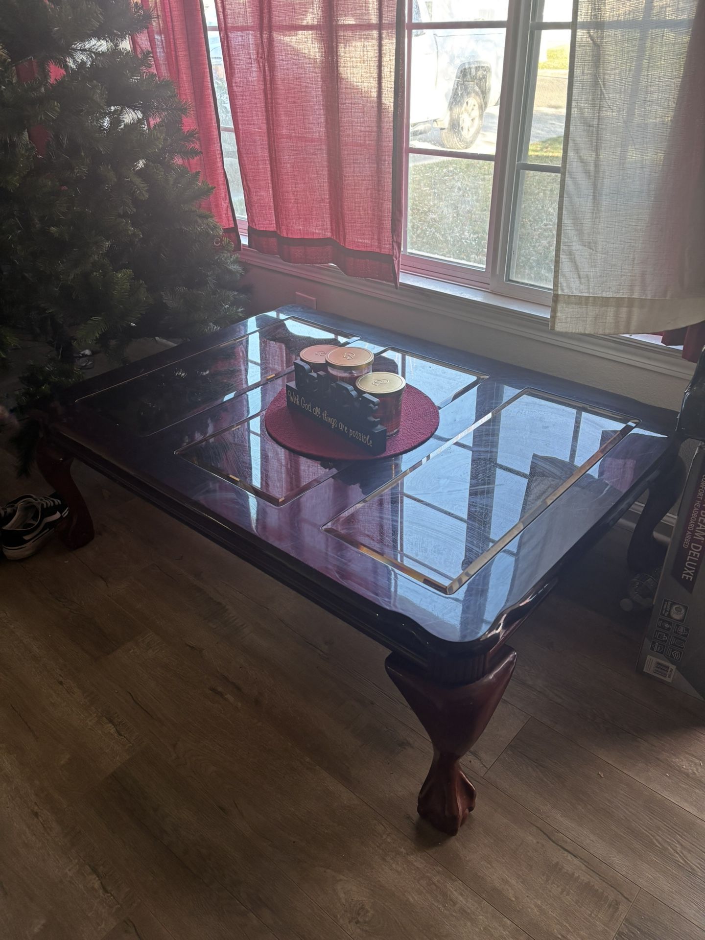 Glass Top Coffe Table … 48. X 15  X  36