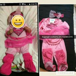 Supergirl costume 3-6 months