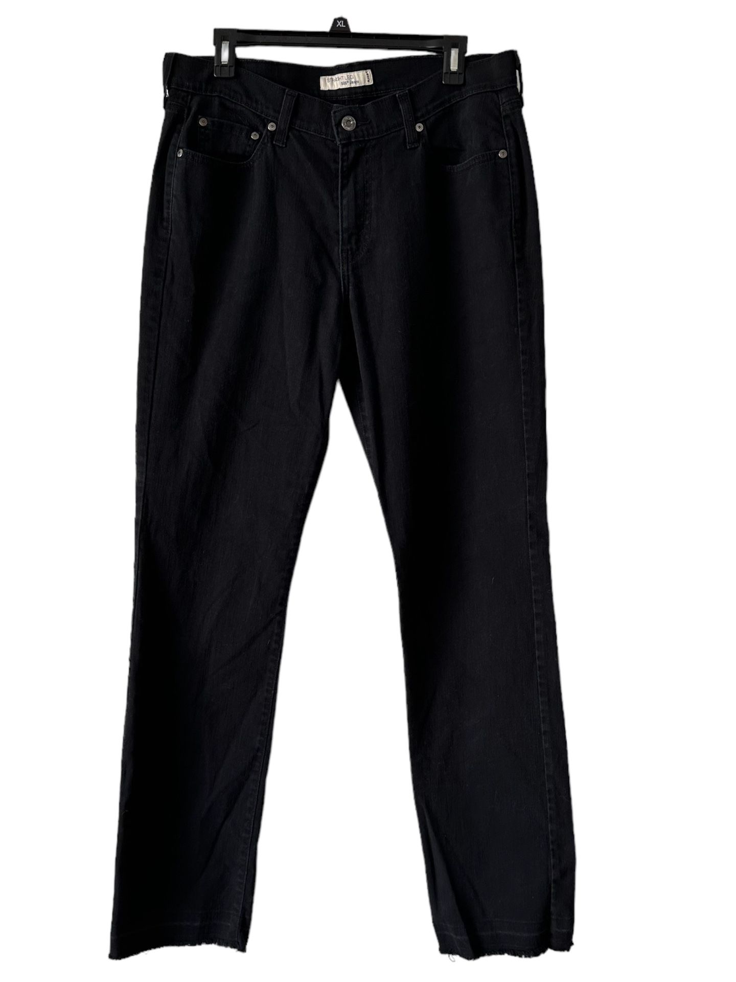 Levi Strauss & Co Women's 5 Pocket Design Straight Leg Jeans Black Size  12 L/C