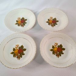 5 English Harvest Fruit Bowls by Tunstall England