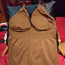 Brown Faja Body Shaper Tank Top XL 