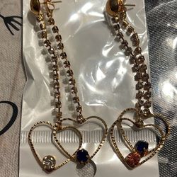 Beautiful Earings Heart ❤️  Oro Laminado 