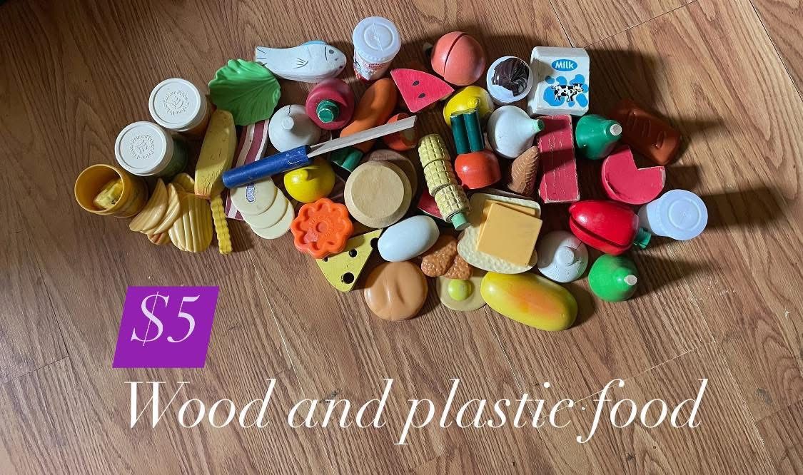 Wood And Plastic Play Food