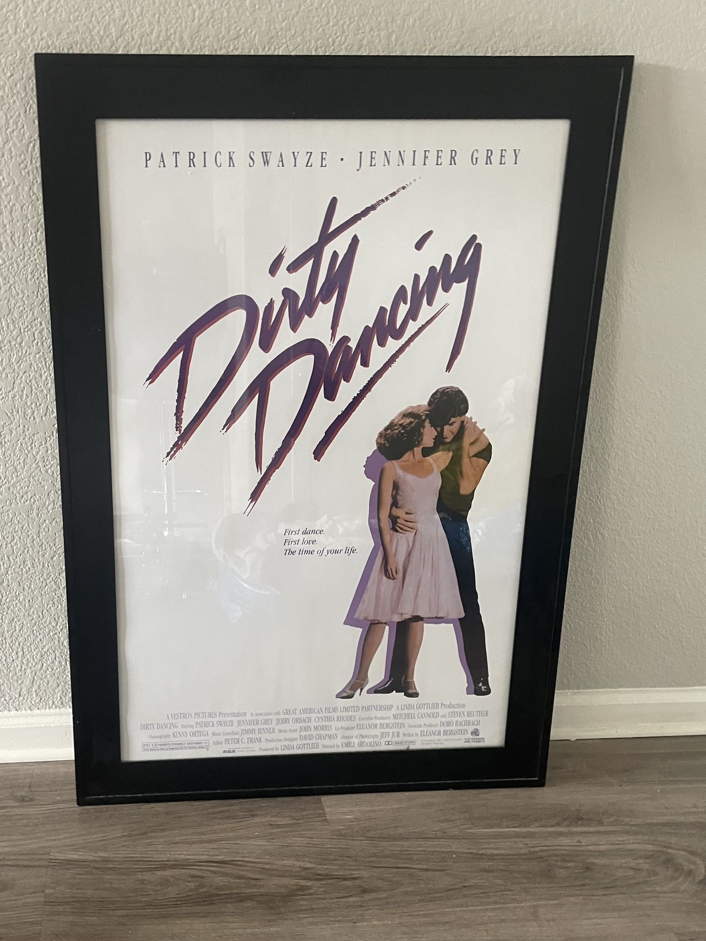 Vintage 1987 Dirty Dancing Framed Movie Poster