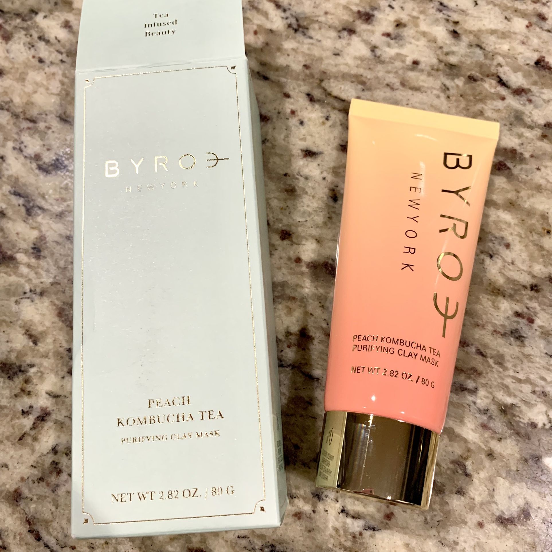 Byroe Teatime Purifying Clay Mask Peach Kombucha Tea 2.8oz Full size