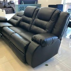 [SPECIAL] Vacherie Black Reclining Sofa