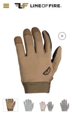 Gloves size large line of fire