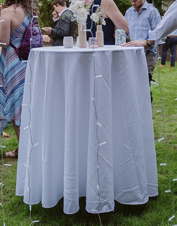 Banquet Table Cloth Round- White