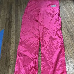 Adidas Pink Nylon Track Pants girls